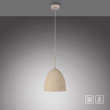 Schöner Wohnen 12540-42 - Lampada a sospensione su cavo TRAVENTA 1xE27/40W/230V Ø 21 cm cemento