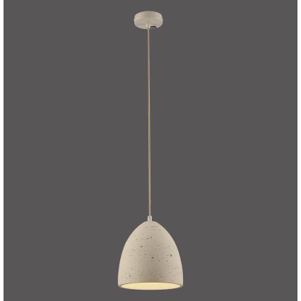 Schöner Wohnen 12540-42 - Lampada a sospensione su cavo TRAVENTA 1xE27/40W/230V Ø 21 cm cemento