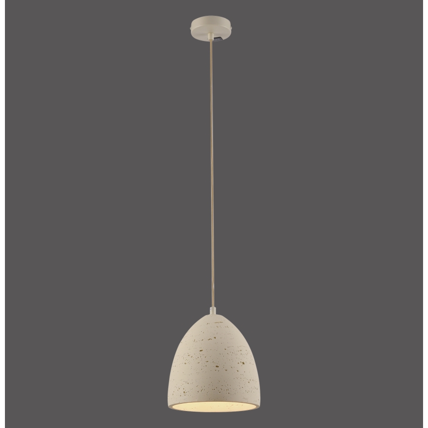 Schöner Wohnen 12540-42 - Lampada a sospensione su cavo TRAVENTA 1xE27/40W/230V Ø 21 cm cemento