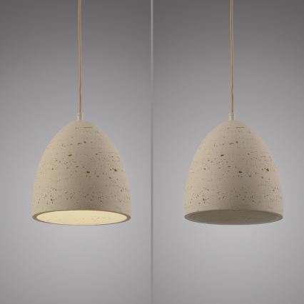 Schöner Wohnen 12540-42 - Lampada a sospensione su cavo TRAVENTA 1xE27/40W/230V Ø 21 cm cemento