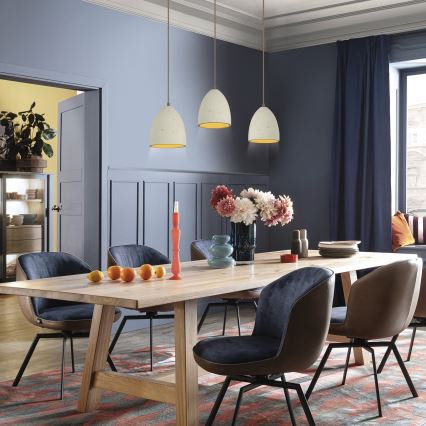 Schöner Wohnen 12541-42 - Lampada a sospensione su cavo TRAVENTA 3xE27/40W/230V in cemento