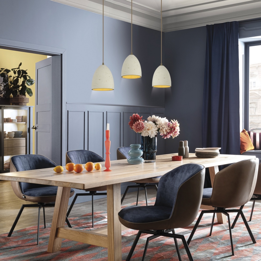 Schöner Wohnen 12541-42 - Lampada a sospensione su cavo TRAVENTA 3xE27/40W/230V in cemento