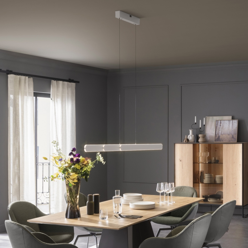 Schöner Wohnen 12577-16 - Sospensione LED dimmerabile su cavo ADRIANA ROUND 2xLED/24W/230V 2700/3000/3500/4000/5000K 160 cm bianca