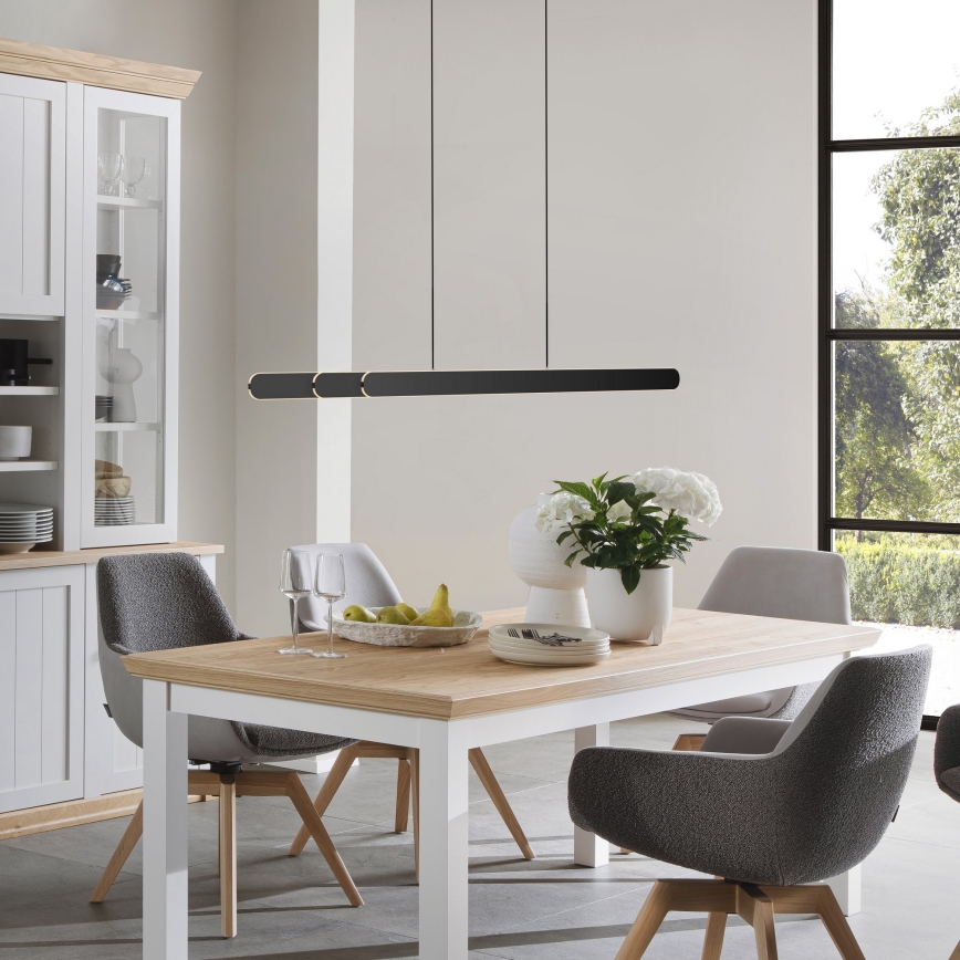 Schöner Wohnen 12577-18 - Lampadario a sospensione dimmerabile ADRIANA ROUND 2xLED/24W/230V 2700/3000/3500/4000/5000K nero