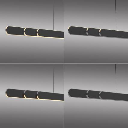 Schöner Wohnen 12577-18 - Lampadario a sospensione dimmerabile ADRIANA ROUND 2xLED/24W/230V 2700/3000/3500/4000/5000K nero