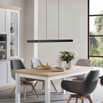 Schöner Wohnen 12577-18 - Lampadario LED dimmerabile a sospensione con cavo ADRIANA ROUND 2xLED/24W/230V 2700/3000/3500/4000/5000K 160 cm nero