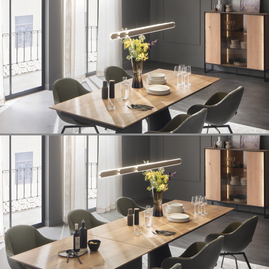 Schöner Wohnen 12577-39 - Lampada a sospensione LED dimmerabile su cavo ADRIANA ROUND 2xLED/24W/230V 2700/3000/3500/4000/5000K 160 cm grigio