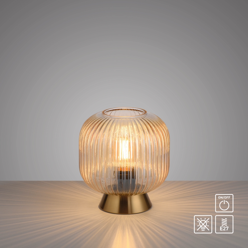 Schöner Wohnen 13573-27 - Lampada da tavolo NAMI 1xE27/25W/230V oro/beige/fumé