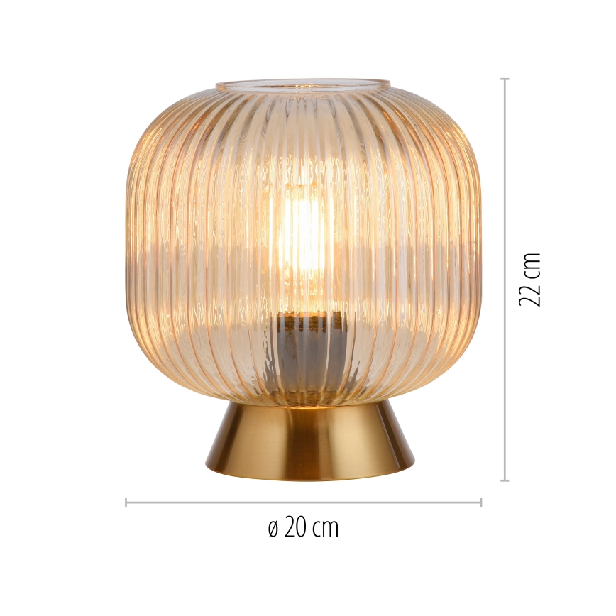 Schöner Wohnen 13573-27 - Lampada da tavolo NAMI 1xE27/25W/230V oro/beige/fumé
