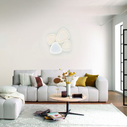 Schöner Wohnen 14038-16 - Plafoniera a LED dimmerabile PEBBLES LED/35,5W/230V bianca