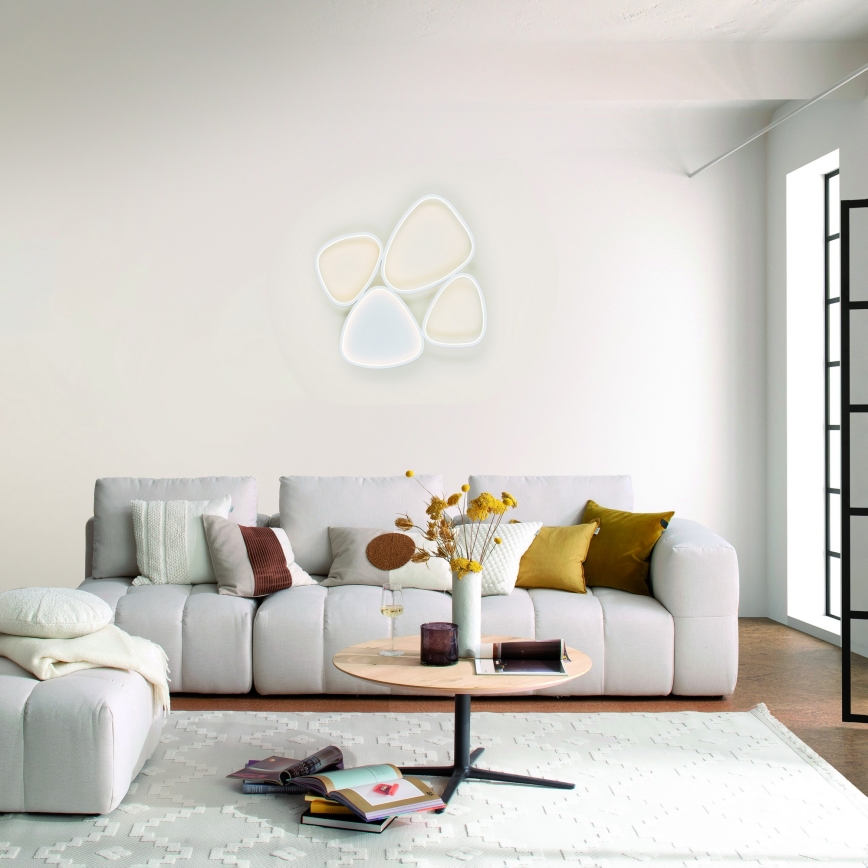 Schöner Wohnen 14038-16 - Plafoniera a LED dimmerabile PEBBLES LED/35,5W/230V bianca