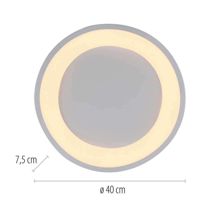 Schöner Wohnen 14233-16 - Plafoniera LED dimmerabile MONTA LED/21W/230V Ø 40 cm bianco