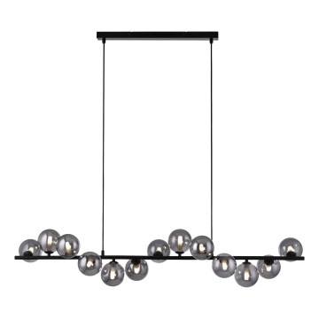Schöner Wohnen 14504-18 - Lampadario LED sospeso a cavo DUBAI 13xG9/3W/230V 118 m nero/fumé