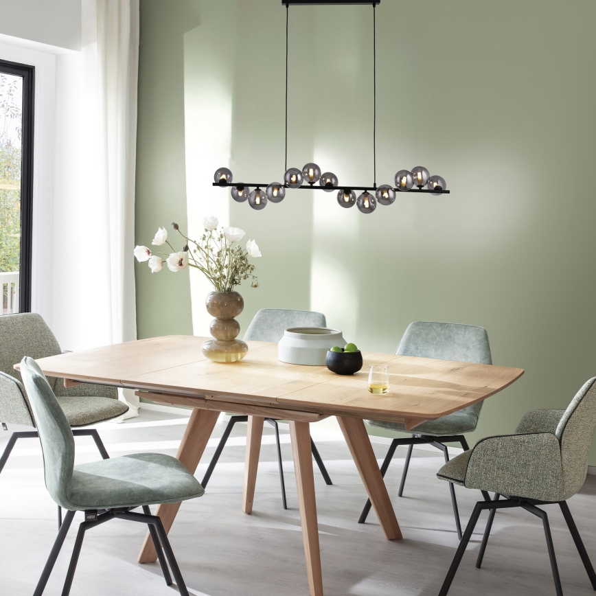 Schöner Wohnen 14504-18 - Lampadario LED sospeso su cavo DUBAI 13xG9/3W/230V nero/fumé