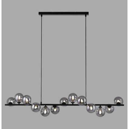 Schöner Wohnen 14504-18 - Lampadario LED sospeso su cavo DUBAI 13xG9/3W/230V nero/fumé