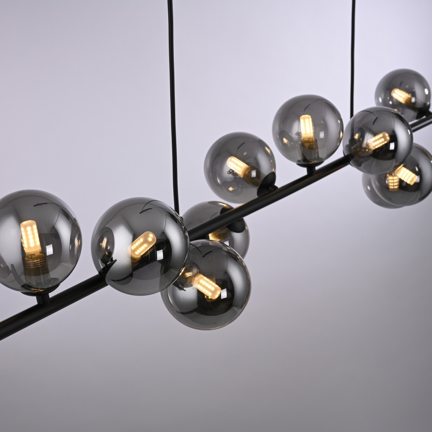 Schöner Wohnen 14504-18 - Lampadario LED sospeso su cavo DUBAI 13xG9/3W/230V nero/fumé