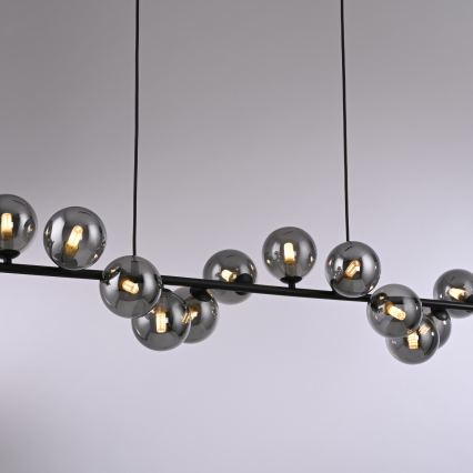 Schöner Wohnen 14504-18 - Lampadario LED sospeso su cavo DUBAI 13xG9/3W/230V nero/fumé