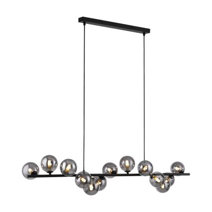 Schöner Wohnen 14504-18 - Lampadario LED sospeso su cavo DUBAI 13xG9/3W/230V nero/fumé