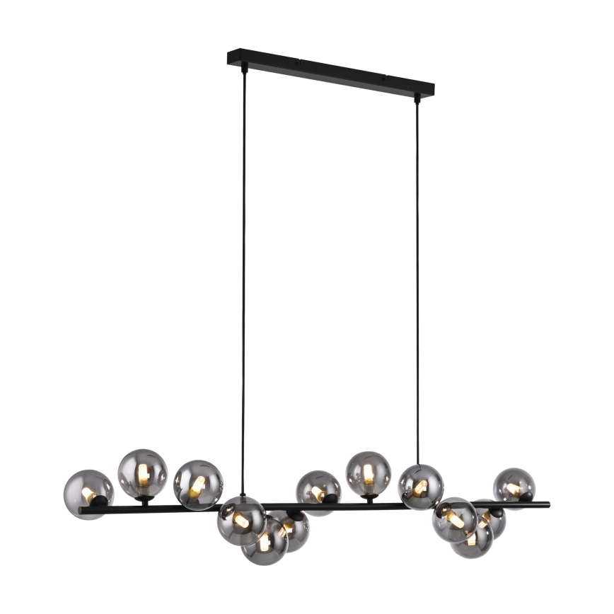 Schöner Wohnen 14504-18 - Lampadario LED sospeso su cavo DUBAI 13xG9/3W/230V nero/fumé