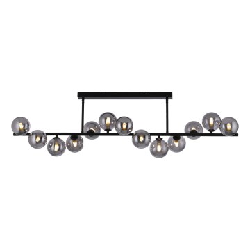 Schöner Wohnen 14505-18 - Lampadario LED a stelo DUBAI 13xG9/3W/230V nero/fumé