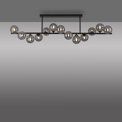 Schöner Wohnen 14505-18 - Lampadario LED a stelo DUBAI 13xG9/3W/230V nero/fumé