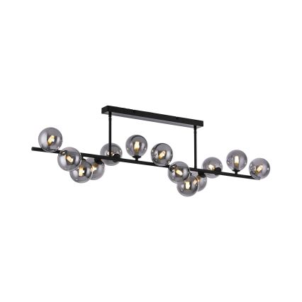 Schöner Wohnen 14505-18 - Lampadario LED a stelo DUBAI 13xG9/3W/230V nero/fumé