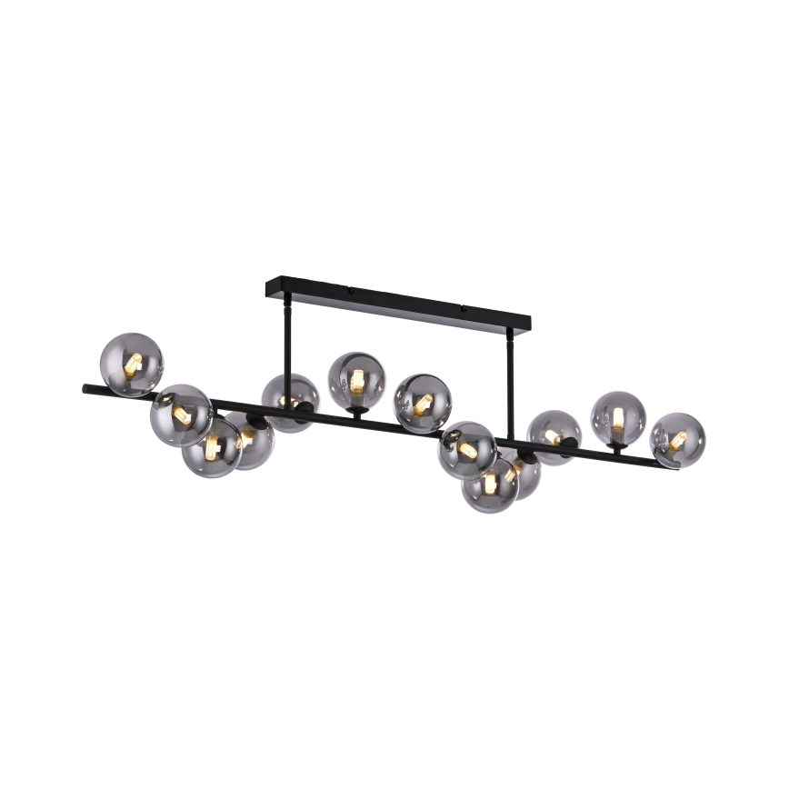 Schöner Wohnen 14505-18 - Lampadario LED a stelo DUBAI 13xG9/3W/230V nero/fumé