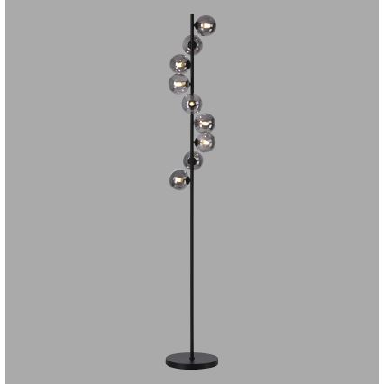 Schöner Wohnen 14506-18 - Lampada da terra LED DUBAI 9xG9/3W/230V nero/fumé
