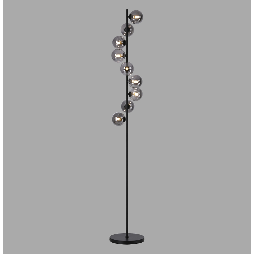 Schöner Wohnen 14506-18 - Lampada da terra LED DUBAI 9xG9/3W/230V nero/fumé