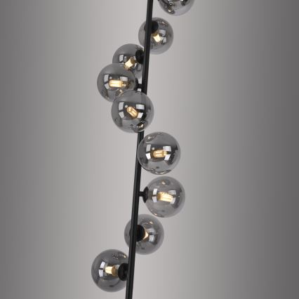 Schöner Wohnen 14506-18 - Lampada da terra LED DUBAI 9xG9/3W/230V nero/fumé