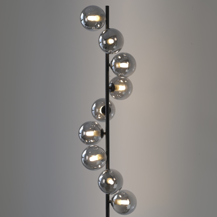 Schöner Wohnen 14506-18 - Lampada da terra LED DUBAI 9xG9/3W/230V nero/fumé