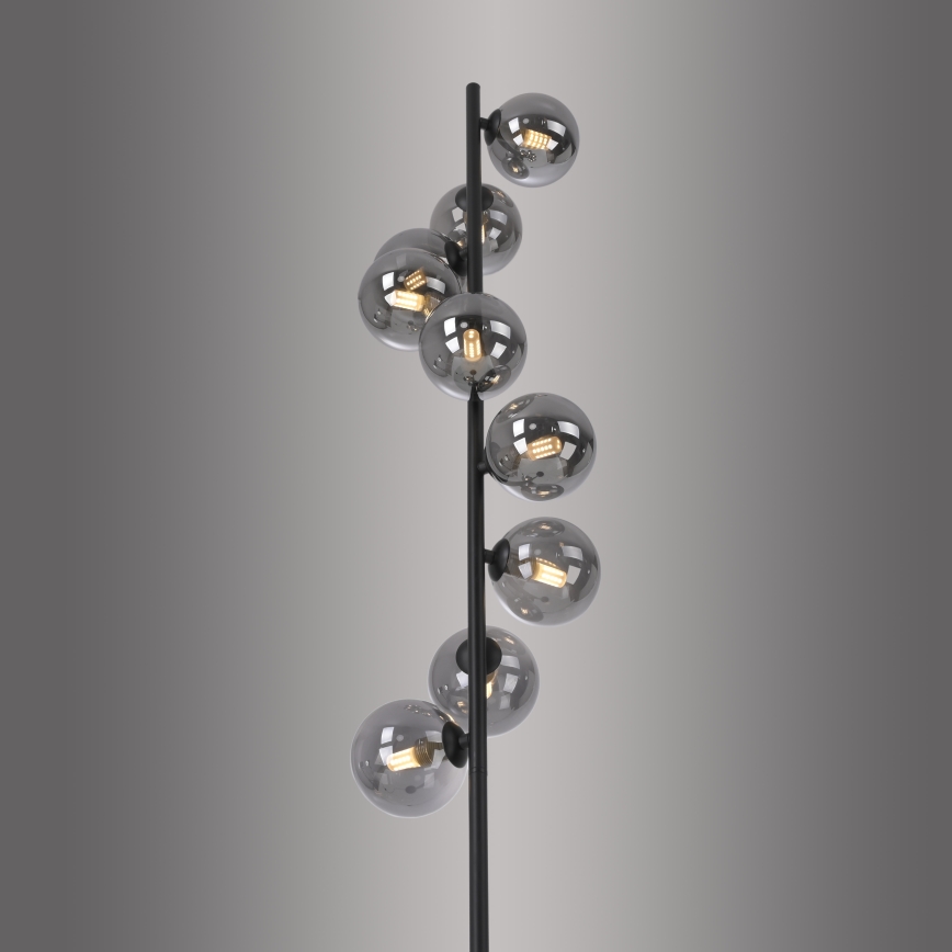 Schöner Wohnen 14506-18 - Lampada da terra LED DUBAI 9xG9/3W/230V nero/fumé