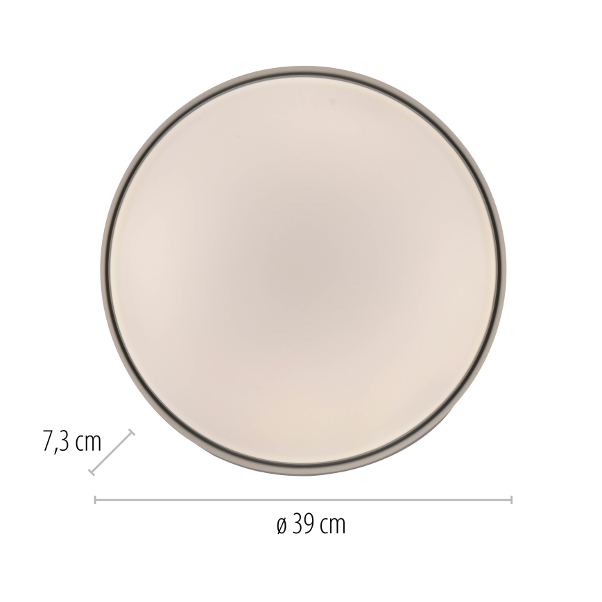 Schöner Wohnen 14594-18 - Plafoniera LED dimmerabile TAVOLI LED/20W/230V 2700-6500K Ø 39 cm nero + telecomando