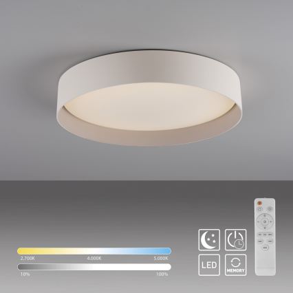 Schöner Wohnen 14594-39 - Plafoniera LED dimmerabile TAVOLI LED/20W/230V 2700-6500K Ø 39 cm grigio + telecomando