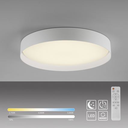 Schöner Wohnen 14595-16 - Plafoniera LED dimmerabile TAVOLI LED/34W/230V 2700-6500K Ø 49 cm bianca + telecomando