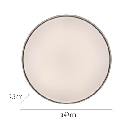 Schöner Wohnen 14595-16 - Plafoniera LED dimmerabile TAVOLI LED/34W/230V 2700-6500K Ø 49 cm bianca + telecomando