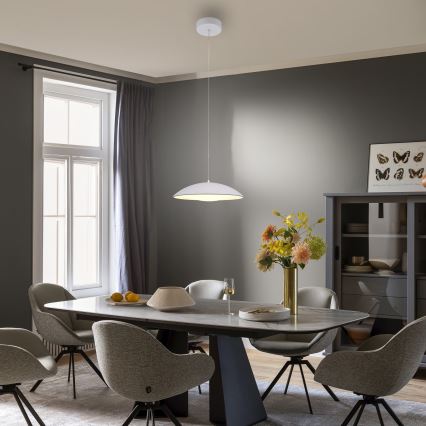 Schöner Wohnen 14606-16 - Lampadario sospeso dimmerabile su cavo LENTE LED/17W/230V Ø 40 cm bianco