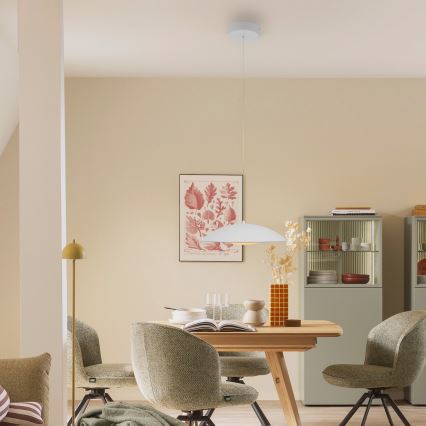 Schöner Wohnen 14606-16 - Lampadario sospeso dimmerabile su cavo LENTE LED/17W/230V Ø 40 cm bianco