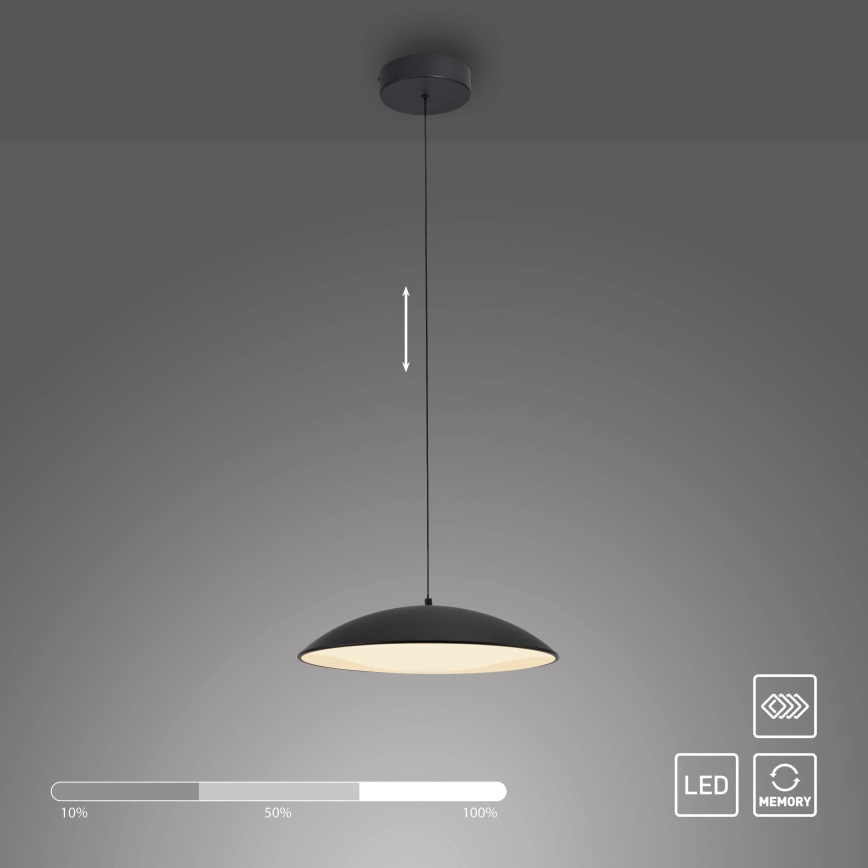Schöner Wohnen 14606-18 - Lampada a sospensione dimmerabile con cavo LENTE LED/17W/230V Ø 40 cm nero