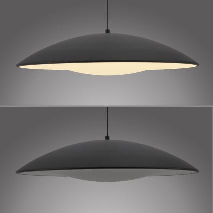 Schöner Wohnen 14607-18 - Lampadario dimmerabile a sospensione su cavo LENTE LED/23W/230V Ø 50 cm nero