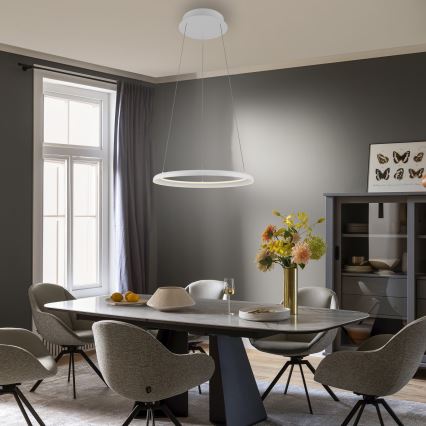 Schöner Wohnen 15570-16 - lampadario sospeso dimmerabile su cavo QUILLO LED/36W/230V Ø 60 cm bianco