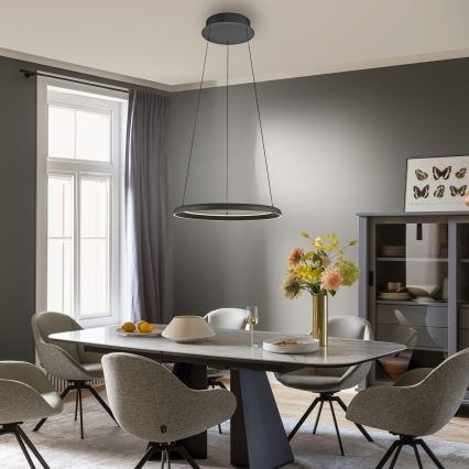 Schöner Wohnen 15570-18 - Lampada sospesa dimmerabile su cavo QUILLO LED/36W/230V Ø 60 cm, nero