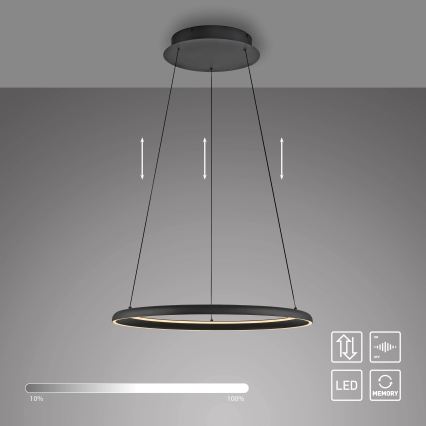 Schöner Wohnen 15570-18 - Lampada sospesa dimmerabile su cavo QUILLO LED/36W/230V Ø 60 cm, nero