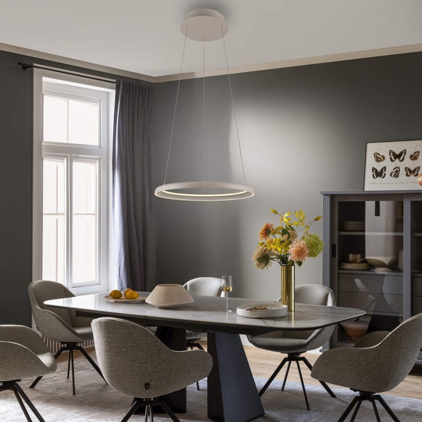 Schöner Wohnen 15570-39 - Lampada a sospensione dimmerabile con cavo QUILLO LED/36W/230V, Ø 60 cm, grigio