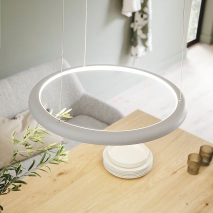Schöner Wohnen 15570-39 - Lampada a sospensione dimmerabile con cavo QUILLO LED/36W/230V, Ø 60 cm, grigio