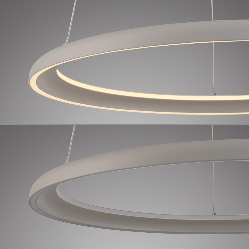 Schöner Wohnen 15570-39 - Lampada a sospensione dimmerabile con cavo QUILLO LED/36W/230V, Ø 60 cm, grigio