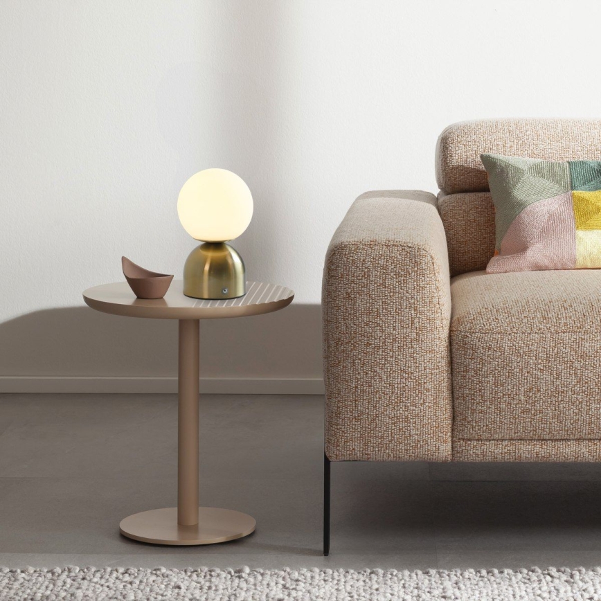 Schöner Wohnen 19218-12 - Lampada da tavolo ricaricabile dimmerabile a sfioramento RUDI LED/1,2W/5V 3000-6000K 1200 mAh dorata