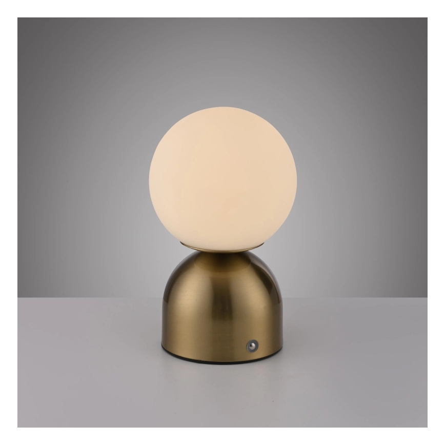 Schöner Wohnen 19218-12 - Lampada da tavolo ricaricabile dimmerabile a sfioramento RUDI LED/1,2W/5V 3000-6000K 1200 mAh dorata