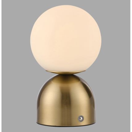 Schöner Wohnen 19218-12 - Lampada da tavolo ricaricabile dimmerabile a sfioramento RUDI LED/1,2W/5V 3000-6000K 1200 mAh dorata