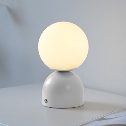 Schöner Wohnen 19218-16 - Lampada da tavolo ricaricabile dimmerabile a sfioramento RUDI LED/1,2W/5V 3000-6000K 1200 mAh bianca
